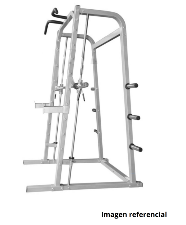 JAULA SMITH (BARRA GUIADA) /RACK +BANCO OLÍMPICO + 80 KGS. DISCOS - Imagen 5